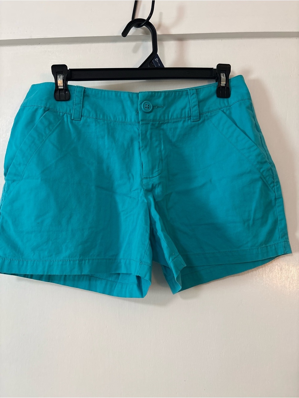 Women's Teal Casual Cotton blend shorts size 8